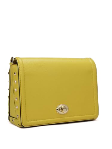 Da Milano Genuine Leather Yellow Sling Bag (01604) (Small)