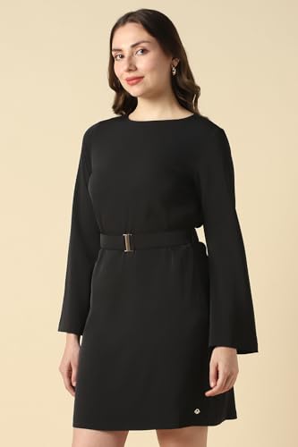 Women Black Solid Casual Dress