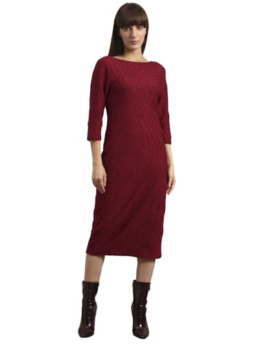 VERO MODA Womens Midi Dress Beet Red
