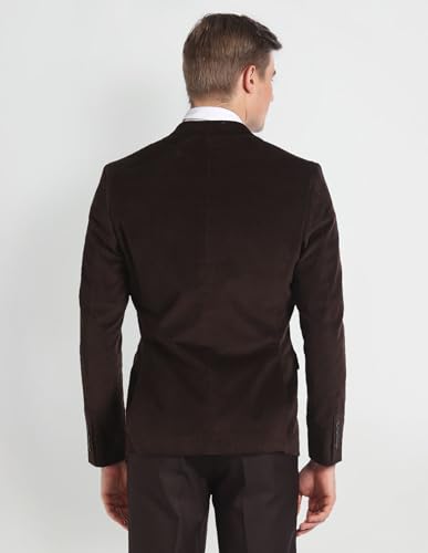 Arrow Men's Single Breasted Slim Blazer (ARAGBZ5028_Brown
