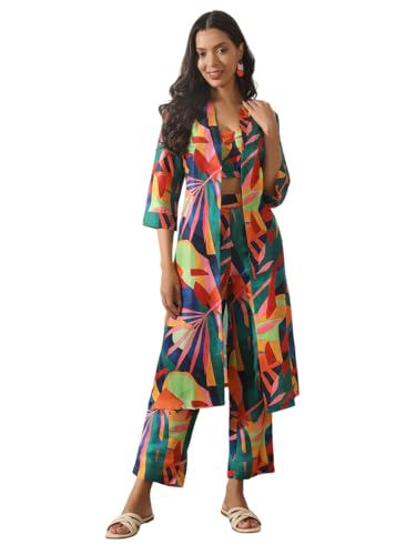 STORIES OF BANNO'S SWAGGER | Woman Polyester Printed Coord Set | Pajama Set | Coord Set for Women Blue