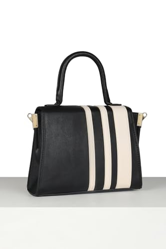 Van Heusen Women Black Patterned Casual Handbag