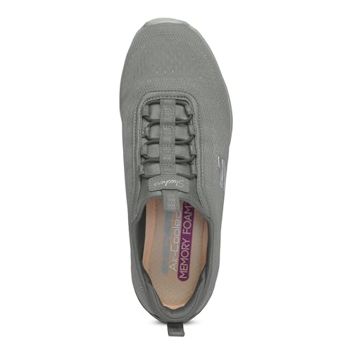 Skechers Womens Seager Grey Casual Slip On Shoe