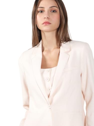 VERO MODA Women's Tailored Fit Pink Blazer