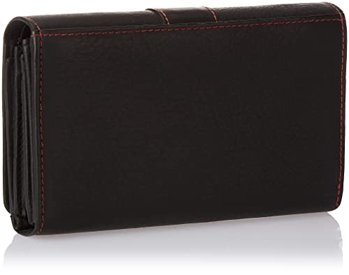 Calfnero Black Women's Wallet (6022-Black-Red)