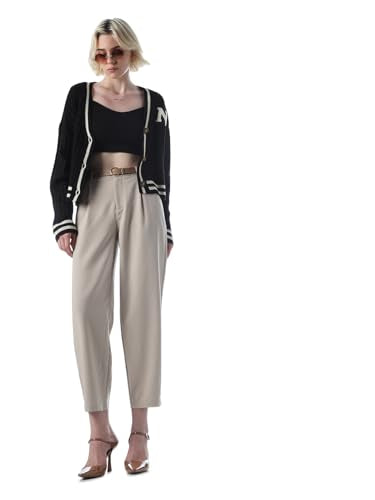 ONLY Women's Regular Pants (15351221-Chateau Gray_Chateau