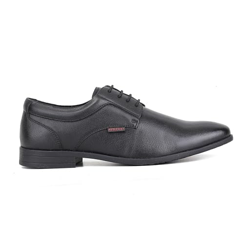 Red Chief Low Ankle Formal Derby Shoes for Men | Black UK06