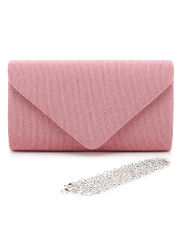 ZEVORA Women's Framed Foldover Clutch | Detachable Chain Sling Strap | Ladies Purse Wallet 03B Gold (22X12 CM)