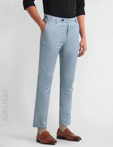 Arrow Autoflex Super Slim Trousers Light Blue