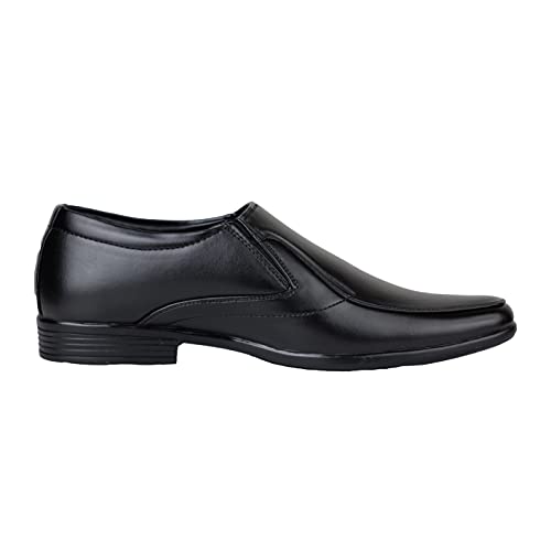 HIKBI Shearling Goat Leather Formal Shoes Office Shoes Mocassion for Men's Black