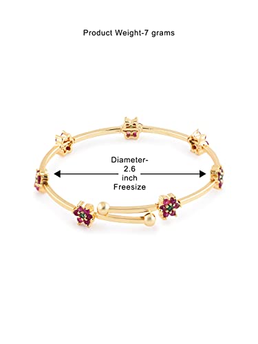 ZAVERI PEARLS Gold look Designer Adjustable Bracelet- ZPFK6274