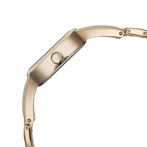 Fastrack Chrome K Quartz Analog with Peach Dial Titanium Brass Solid Strap Watch for Women - 6147QM02