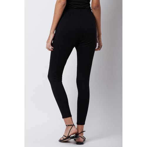 Rangriti Women's Cotton Legging Bottom (RMMWINTER W3509_Black_Medium)
