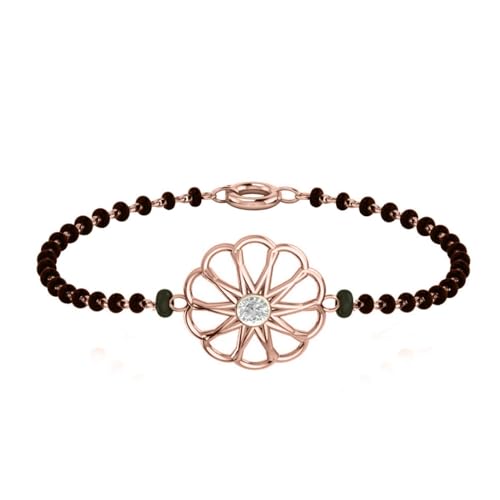 DISHIS 14K Rose Gold Diamond Bracelet for Women