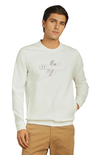 Men Casual White Graphic Print Sweatshirt