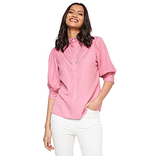 AND Women's Regular Fit Blouse (EE23AB042TTR_PINK XL)