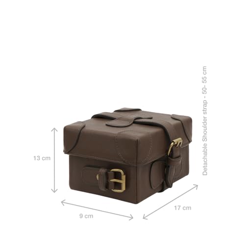Hidesign Leather Women's Sling Bag (Brown)