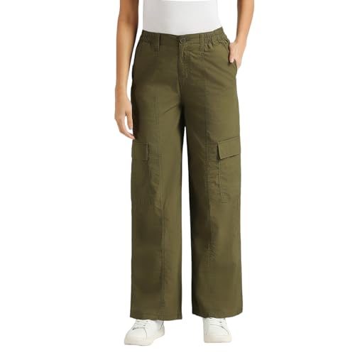 Pepe Jeans Women's Regular Casual Pants (PL211790_Light Green_Dark