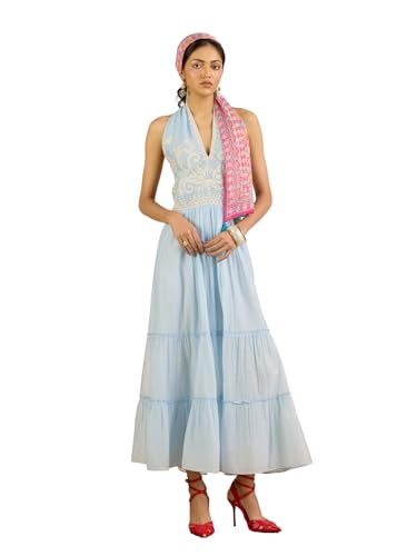 Aarke Ritu Kumar Pink Nilambiri Solid Long Dress