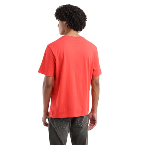 Levi's Men's Geometric Oversized Fit T-Shirt (A7970-0052_Red