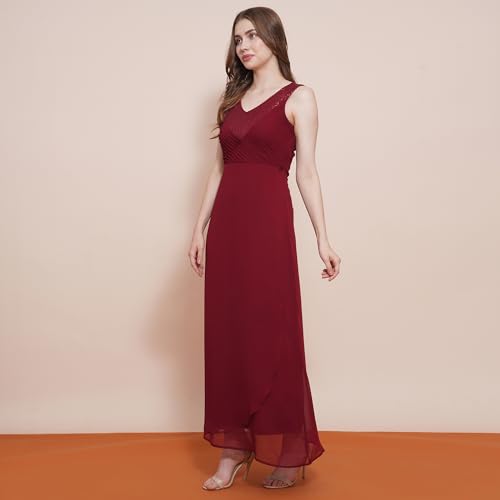 Globus Women Dress (GS566494_Maroon_M)