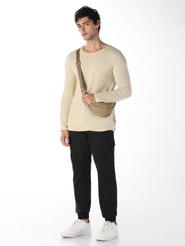 Jack & Jones Black Slim Fit Casual Cargo Pants