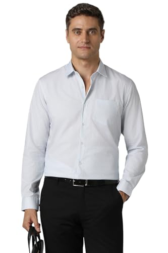 Men Blue Nuvo Fit Full Sleeves Formal Shirt