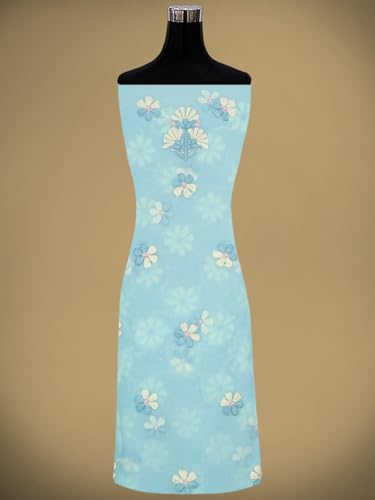 Ada Hand Embroidered Lucknowi Chikankari Unstitched Georgette Dress Material Suit Piece with Dupatta for Women 01A896012 Sea Green