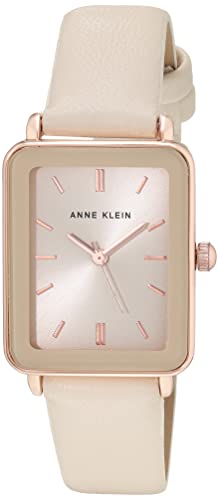 Anne Klein Women's Strap Watch, AK/3702, Cream/Rose Gold, AK/3702RGCR