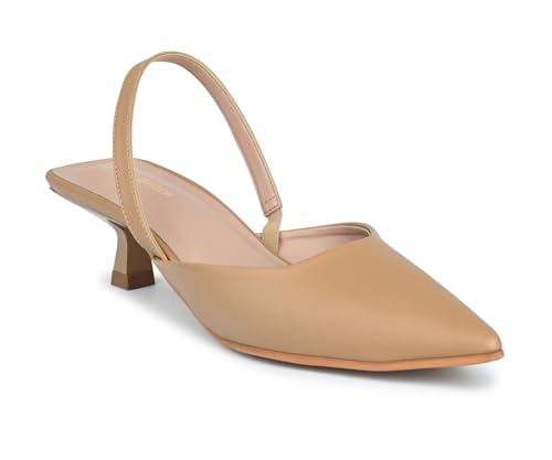 LOUIS STITCH Women’s Chikoo Brown Stiletto Heel Sandals | Comfortable Close Toe Sandal | LSOF-FI11-PTASCK | UK-8
