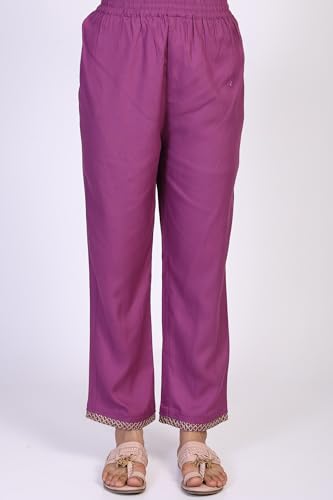 W for Woman Floral Printed Sequined Flared Chanderi Kurta with Straight Pant and Dupatta Set - Beige (WS12946-126020-XL)