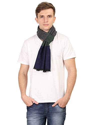 FabSeasons Men's Casual Checkered Acrylic Woolen Muffler, Scarf & Stole for Winter, Size 30 * 180 cms