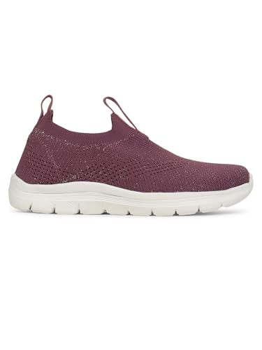 Carlton London Women Purple Comfortable Slip On Snakeer with Heels, for for Casual, Walking & Daily Use (37)