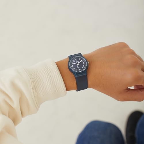 Citizen Q&Q Wristwatch, Analog, Waterproof, Urethane Strap, Navy × Skeleton