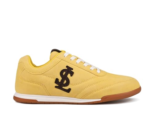 LOUIS STITCH Women’s Yellow Casual Lightweight Sneakers | Ortholite Cushioned Comfort | Dual-Color TPR Sole | Lightweight & Comfortable Casual Lace-Up Shoes | LSD-SNK-NBL-YL | UK-3