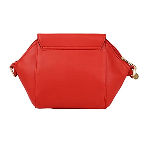 ACCESSHER stylish trendy Red Solid Sling Bag for girls and women