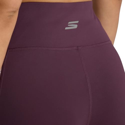 Skechers Women Printed Panel DEEP Purple Leggings