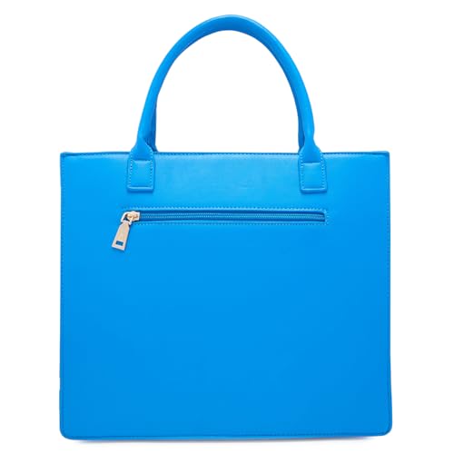 Caprese Roxana Tote Bag, Medium-Blue | Stylish Handbag for Women | Spacious, Versatile Office & Daily Essentials Tote | Top Zip Closure