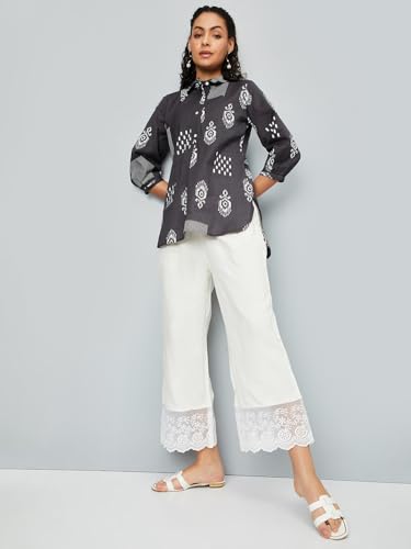 Max Women's Regular Pants (CTBT42094_Off White