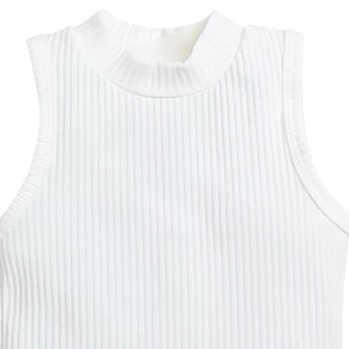 Hopscotch Polyester Girls Solid Blouseskirt Set In White Color For Ages 3-4 Years