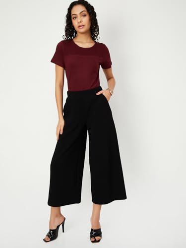 Max Women's Regular Fit T-Shirt (SMOKE4B_Burgundy