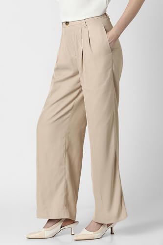 Van Heusen Women's Regular Casual Pants (VWTPFRGFG82442_Beige