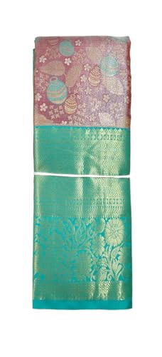 VFCollections Women's Traditional Handloom Kanchipuram Silk Pure Pattu Sarees | Rich Zari Woven Design | Bridal Saree | Unstitched Blouse