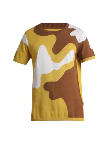 Jack & Jones Mens Yellow/Brown Slim Fit T-Shirt