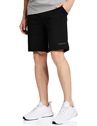 Van Heusen Athleisure Men Knit Shorts - Cotton Rich - Smart Tech, Easy Stain Release, Anti Stat, Ultra Soft, Moisture Wicking_50001_Black_S