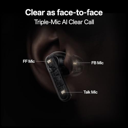 Oppo Enco Air5 Pro True Wireless in-Ear Earbuds with 12mm Dynamic Driver and 55dB ANC with Hi-Res Audio with LHDC 5.0, 54Hrs Playtime,Low Latency,Fast Charging.(Matte Black)