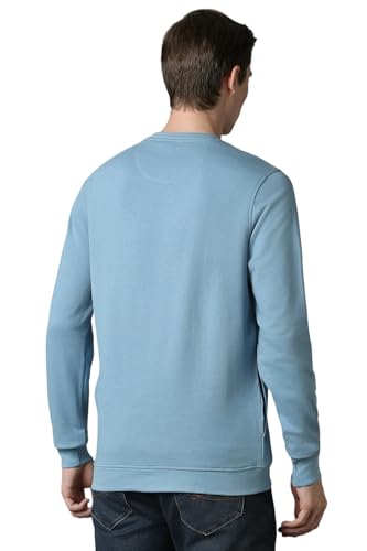 Louis Philippe Men Casual Blue Graphic Print Sweatshirt