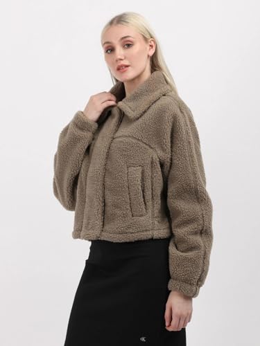 Calvin Klein Jeans Women's A-Line Coat (J224590PAV_Brindle