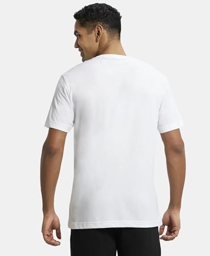Jockey Men's Regular Fit Round Neck Half Sleeved T-Shirt 2714_White_L