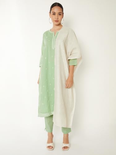 Max Women Embroidered Straight Kurta Set(Green_XXL)